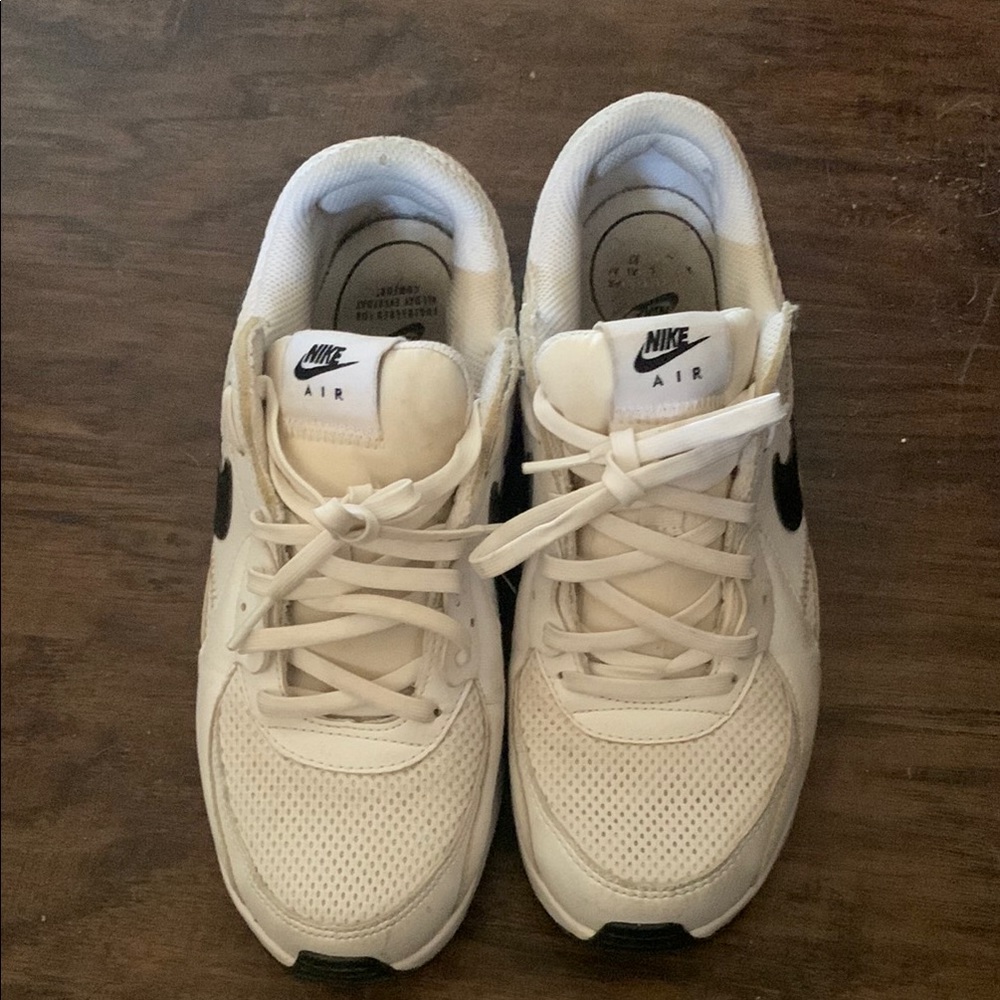 Nike Air Cream and Black Sneakers